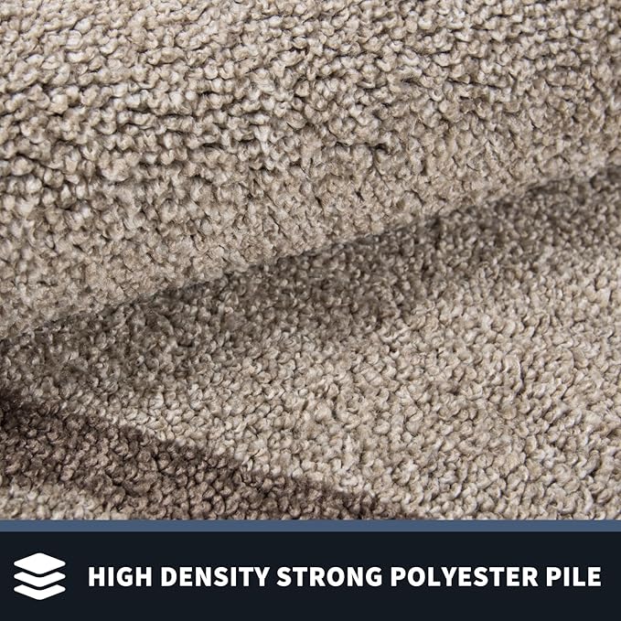 PURRUGS Dirt Trapping Door Mat 24" x 70", Non-Slip/Skid Machine Washable Entryway Rug, Shoes Scraper, Area Rug, Super Absorbent Welcome Mat for Muddy Wet Shoes and Paws, Beige & Grayish Brown-Ruum Studio Home