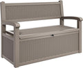 YITAHOME 70 Gallon Storage Bench Deck Box, Lockable Patio Bench, Waterproof Outdoor Pool Deck Storage for Patio Cushions, Garden Tools and Pool Supplies, Light Brown-Ruum Studio Home