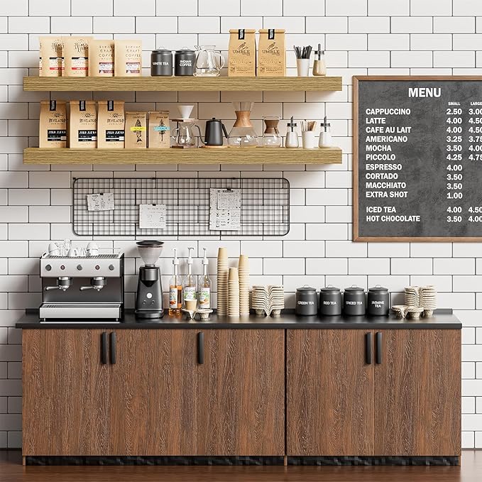 Heimlove 40 Inches Floating Shelves for Wall,9.3" Deep Oak Long Floating Shelves Set of 2,Large Display & Storage Shelf,Wall Shelf for Bathroom Bedroom Living Room Kitchen Office-Ruum Studio Home