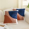 HOdo Home 2PCS 18x18 Inch Pillow Covers-Throw Pillow Cover,Tufted Boho Jacquard Pillow Covers,Farmhouse Decorative Pillow Cover,Pillow Cases for Couch,Sofa,Bed,Chair,Living Room,Home Decor-Ruum Studio Home