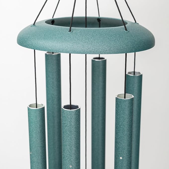 Corinthian Bells by Wind River - 30 inch Patina Green Wind Chime for Patio, Backyard, Garden, and Outdoor Decor (Aluminum Chime) Made in The USA-Ruum Studio Home
