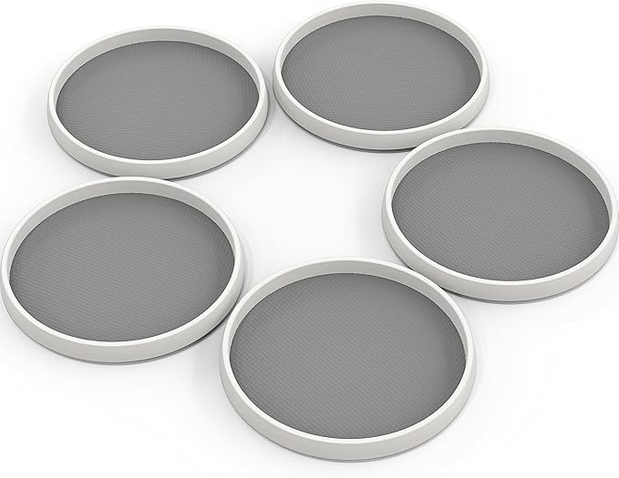 Simple Houseware 12-Inch Lazy Susan Spice Organizer Rotating Tray, 5-Pack-Ruum Studio Home