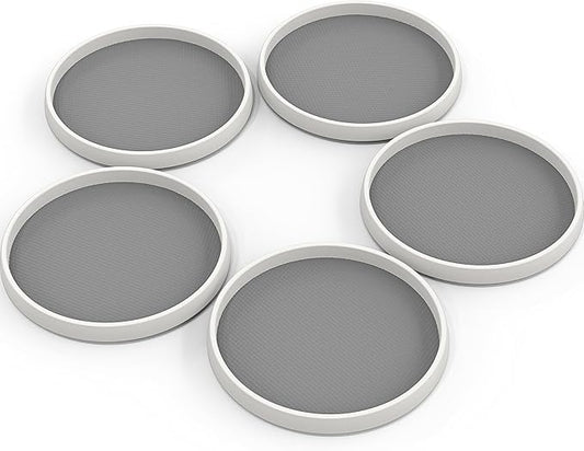 Simple Houseware 12-Inch Lazy Susan Spice Organizer Rotating Tray, 5-Pack-Ruum Studio Home