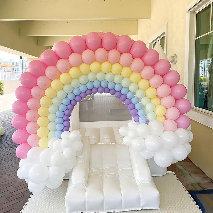 Rainbow Linking Balloons, 130PCS Colorful Quick Link Balloons Assorted, Multicolor Connecting Balloon Arch Kit for Kids Girls Baby Shower Easter Rainbow Unicorn Theme Birthday Party Decorations-Ruum Studio Home