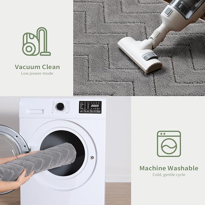 Stiio Dirt Trapper Door Mat 32x47 Inches, Front Doormat Indoor Outdoor Entrance Low Pile, All-Season, All-Weather Absorbent Entry Rug, Washable Non Slip Rug for Entryway, Grey-Ruum Studio Home