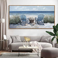 HGUAOA Coastal Wall Art - Large Landscape Wall Pictures for Living Room, Bedroom Pictures, Ocean Beach Artwork, Blue Wall Art, Above Bed Decor, Coastal Landscape Wall Decor,Framed Beach Pinting-Ruum Studio Home
