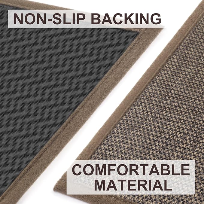LEKEEPGO Door Mat 24"x47", Non Slip Door Mat Indoor Entrance, Rubber Backing Front Indoor Door mat Washable Absorbent Low-Profile Entryway Entry Resist Dirt Inside Door Mats, Brown-Ruum Studio Home