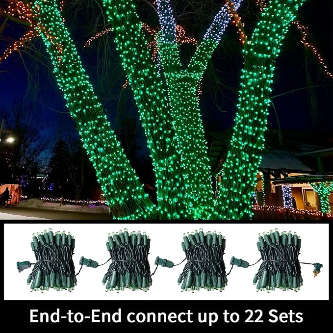 100 Count Green- String Lights - 21.6FT LED Christmas Lights, Mini led Lights for Indoor Outdoor Home Holiday Party Wedding Independence Day Decoration-Ruum Studio Home