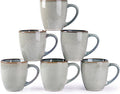 GBHOME Ceramic Coffee Mugs Set of 6, 12oz Stoneware Coffee Mugs Set For Dad Mom Women MEN, Light Weight Coffee Cups for Latte/Tea/Beer/Hot Cocoa, Dishwasher & Microwave Safe-Ruum Studio Home