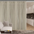 Full Blackout Privacy Curtains, 240 Inch Extra Wide Linen Blend Drapes, Pinch Pleat Window Drapery for Room Divider Storage/Space Room Separation, 1 Panel, W 240" x L 96", Beige-Ruum Studio Home