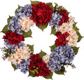 Fall Wreaths for Front Door, 24 inch Autumn Wreath with Hydrangeas Berries Large Fall Door Wreath Artificial Hydrangea Flowers Wreaths Autumn Decorations for Farmhouse Thanksgiving Harvest Door Wall-Ruum Studio Home