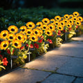 Sunflower Solar Lights Outdoor Decor, 6 Pack Solar Garden Decor 36 Waterproof Solar Sunflower Outdoor Lights for Garden Patio,Flower Bed, Pathway, Gift for Women, Mom, Grandma (6 Pack)-Ruum Studio Home