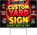 50 Pack 24"x18" Custom Yard Signs with Stakes, Personalized Yard Signs for Outdoors, Customized Full Color Print Corrugated Signs for Business-Ruum Studio Home