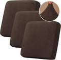 H.VERSAILTEX Velvet Stretch Couch Cushion Cover Plush Cushion Slipcover for Chair Loveseat Sofa Cushion Furniture Protector Seat Cushion Sofa Cover (3 Piece XL Sofa Cushion Covers, Brown Striped)-Ruum Studio Home