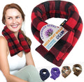 SunnyBay Microwave Heating Pad, Microwavable Heated Neck and Shoulder Wrap, Soothing Weighted Moist Heat or Ice Pack with Flaxseed and Lavender, FSA HSA Approved, 26x5 Inches, 2.5 lbs, Buffalo-Ruum Studio Home