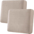 H.VERSAILTEX Super Stretch Individual Seat Sofa Covers Couch Slipcover Sets Thick Jacquard Textured Twill Fabric (2 Piece Large Sofa Cushion Covers, Sand)-Ruum Studio Home