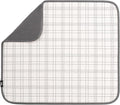 S&T INC. Dish Drying Mat, 16” x 18”, Absorbent Microfiber Kitchen Counter Mat, Dish Drying Pad for Dishes, Utensils, Pots and Pans, Large, Stitched Plaid-Ruum Studio Home
