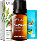 Gya Labs Pink Pepper Essential Oil for Skin - 0.34 Fl Oz - 100% Pure Natural Pink Pepper Oil for Diffuser, Face, Massage Aromatherapy ,DIY & Candle Making Scent-Ruum Studio Home