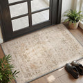 AMOAMI-2X3 Small Rug-Washable Rugs Entryway Mat Indoor-Soft Vintage Non Slip Rugs for Kitchen Laundry Room Bathroom Beige Decorative Accent Rug for in Front of Sink 24 Inch x36 Inch-Ruum Studio Home