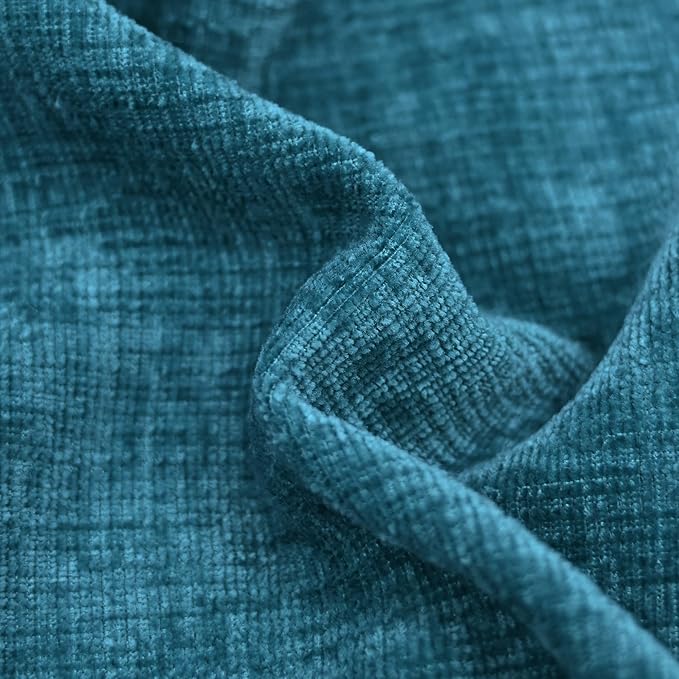 CaliTime Throw Pillow Covers Decorative 22 X 22 Inches Pack of 2 Cozy Chenille Cushion Cases for Couch Sofa Bed Living Room Home Ocean Blue-Ruum Studio Home