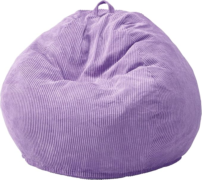 Hobestluk 3.5FT Bean Bag Chair Adult Bean Bag Chair Large Bean Bag Chair with Filler Included Teardrop Bean Bag with Removable Cover for Bedroom Living Room - (Large, Purple)-Ruum Studio Home