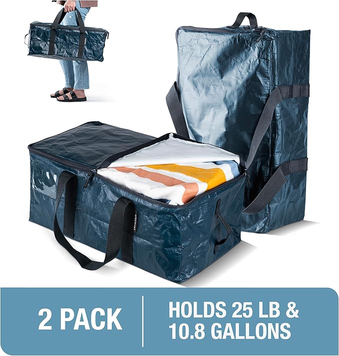 CleverMade Under Bed Storage Bag - Collapsible Storage for Shoes and Clothes Easy Use - Heavy Duty Utility Bag Home-Ruum Studio Home