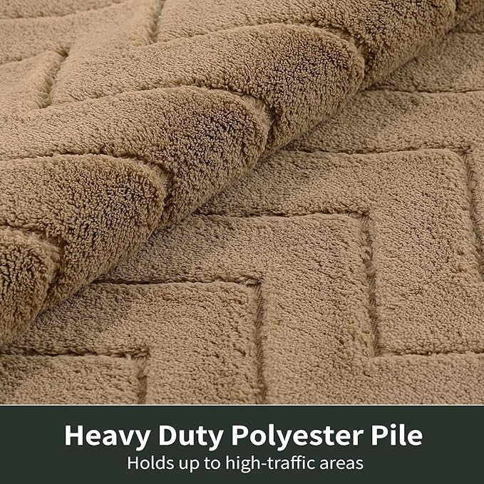 Stiio Front Door Mat Indoor Outdoor Entrance 20x31.5 Inches, Non Slip Washable Entry Rug, Dog Doormat, Absorbent Entrance Mat for Front & Back Door, Muddy Wet Shoes & Paws, Brown-Ruum Studio Home