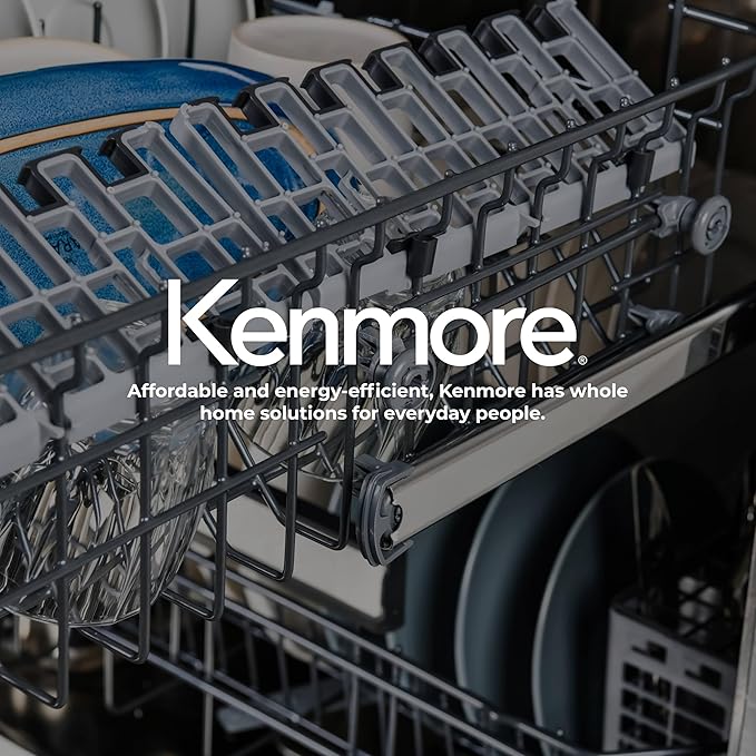 Kenmore 24" Built-in Stainless Steel Tub Dishwasher SmartWash, UltraWash, SmartDry Plus, MoreSpace Adjustable Rack and Leak Detect, Energy Star Certified, White-Ruum Studio Home