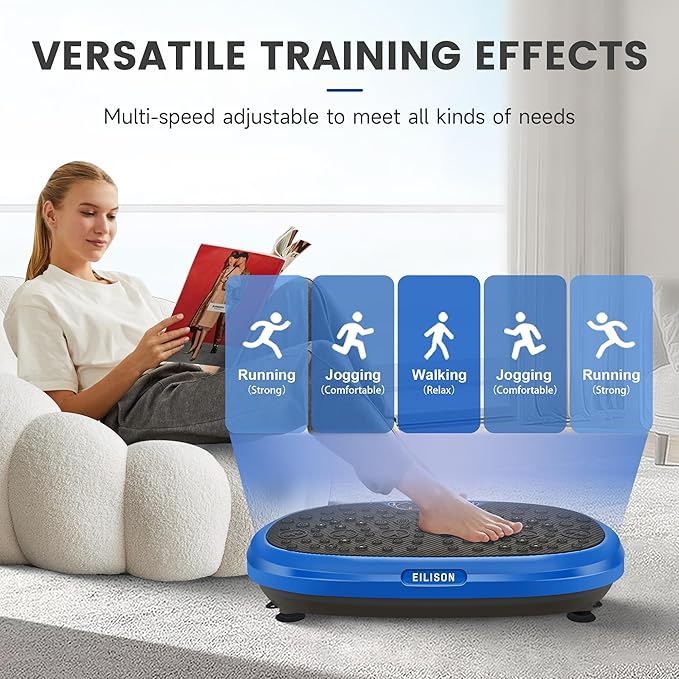 EILISON FitMax 3D XL Vibration Plate Exercise Machine - Whole Body Workout Vibration Platform w/Loop Bands - Lymphatic Drainage Machine for Weight Loss, Shaping, Wellness, Recovery-Ruum Studio Home