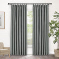 Macochico Mid Grey 100% Blackout Linen Curtains 96 Inches Long Pinch Pleated Curtains for Bedroom Living Room Nursery Farmhouse Insulated Sound Reducing Drapery with Tieback 84”Wx96”L 1 Panel-Ruum Studio Home