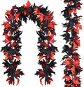 Lvydec 2 Pack Halloween Fall Maple Garland - 5.9ft/Piece Artificial Hanging Fall Leave Vines Garland Autumn Decor for Thanksgiving Home Wedding Party-Ruum Studio Home