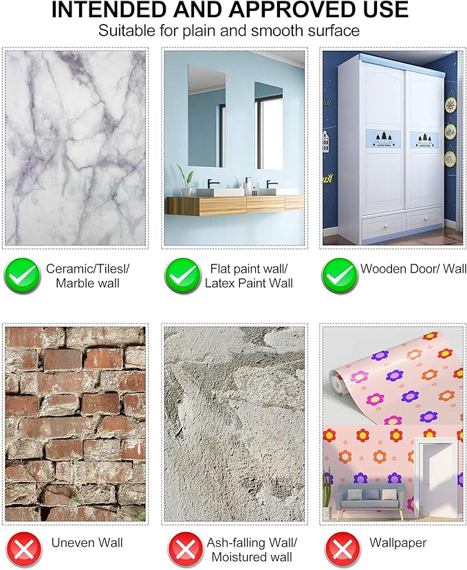 Unbreakable Plexiglass Acrylic Mirror for Kids, 1 PCS 8 x 8 inch, Shatterproof Safe Mirror for Wall, Used for Hand Makeup Mirrors, Hang Mirro, Bedroom Door Mirro, Shaving Mirrors, Workout Mirro-Ruum Studio Home