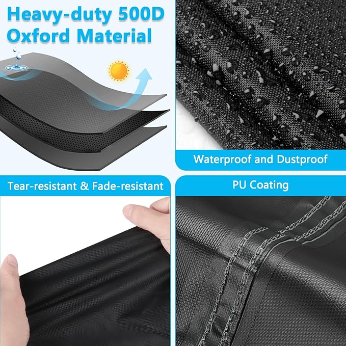 Kingling Outdoor Pizza Oven Table Cover for Ooni Medium Table, Waterproof Outdoor Grill Prep Table Cover Pizza Oven Stand Cover - 32''L x 24''W x 35''H(Black)-Ruum Studio Home