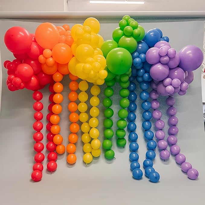 Red Link Balloons, 60PCS 6 Inch Small Red Quick Linking Balloons for Making Balloon Wall Heart Arch, Tails Balloon for Wedding Birthday Baby Shower Valentine's Proposal Anniversary Party Decorations-Ruum Studio Home