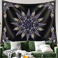 Damanse Floral Tapestry Wall Hanging Cute,Boho Wall Tapestry for Bedroom Aesthetic,Mandala Living Room Decor for Teen Girls (Purple, 59.80" x 78.70")-Ruum Studio Home