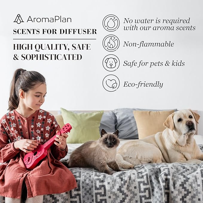 Aromaplan Hotel Scents Dream On 16 Fl Oz (473ml), Home Luxury Aroma & Hotel Diffuser Oil- Hotel Diffuser Oil for Aromatherapy- USA Made, Bigger Bottle, Bolder Aroma & Longer Lasting-Ruum Studio Home