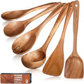 Wooden Spoons - Wooden Spoons for Cooking,Natural Wooden Kitchen Utensils Set Non Toxic,6-Piece Wooden Cooking Utensils(A06)-Ruum Studio Home
