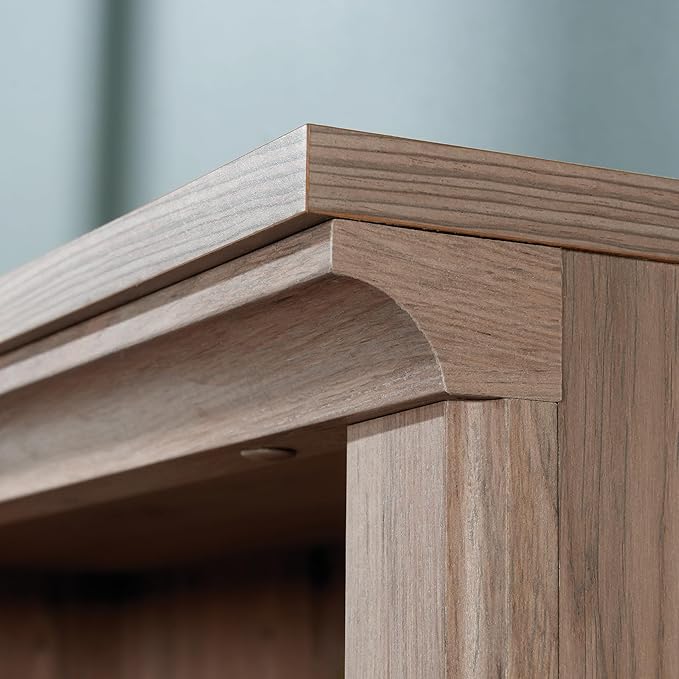 Sauder 5 Tier Book Shelf Wooden Bookcase Multipurpose Bookshelf for Home Office, Living Room, in Laurel Oak-Ruum Studio Home