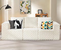 Modular Sectional Sofa 3-Seater Modular Couch with Deep Seat Memory Foam Cloud Chair with Pillows Oversized Sectional Sofa for Living Room Bedroom (Plush White, 3-Seater)-Ruum Studio Home