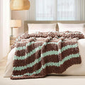 L'AGRATY Chunky Knit Blanket Throw: 60''x80'' Chenille Chunky Knitted Throw Blankets for Twin Bed Couch - Handmade Thick Cable Knit Blanket - Large Crochet Rope Blankets for Home Decor-Ruum Studio Home