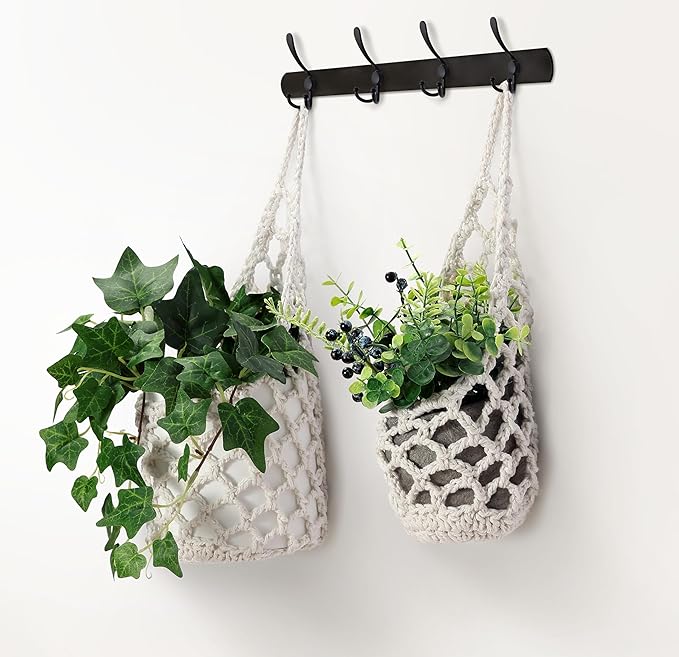 3PK Wall Planters for Indoor Plants, Macrame Plant Hanger | Wall Planter, Plant Hanger, Hanging Planter (3PK, for 4 inch Pot)-Ruum Studio Home