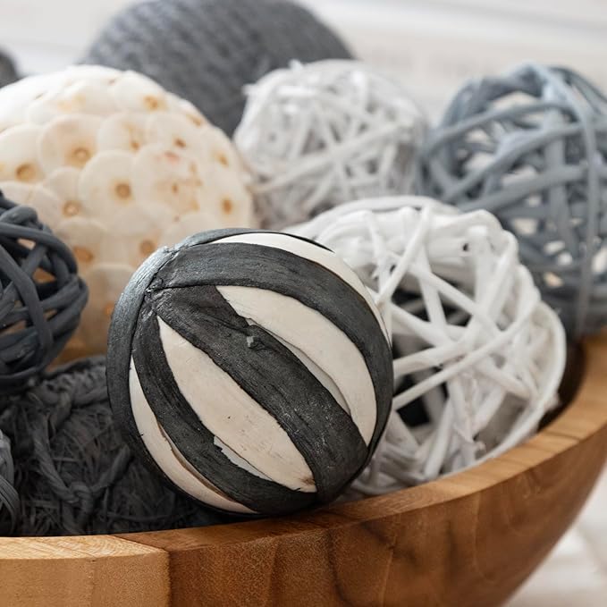 ANDALUCA Decorative Balls Bag Bowl Filler Home Decor (Grey)-Ruum Studio Home