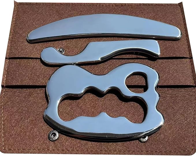 Gua sha Tool gua sha Stainless Steel iastm Tool Gussha Massage Tool Muscle Scraping Tool for Soft Tissue Therapy and Reduce Arms,Back, Legs, Neck Muscle Pain(zly)………-Ruum Studio Home