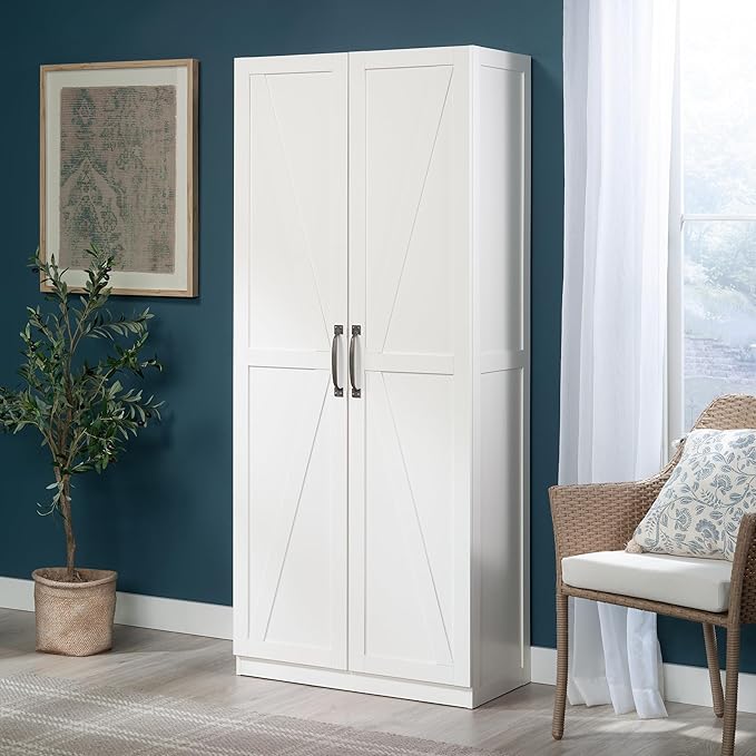 Sauder Miscellaneous Storage Cabinet, White Finish-Ruum Studio Home