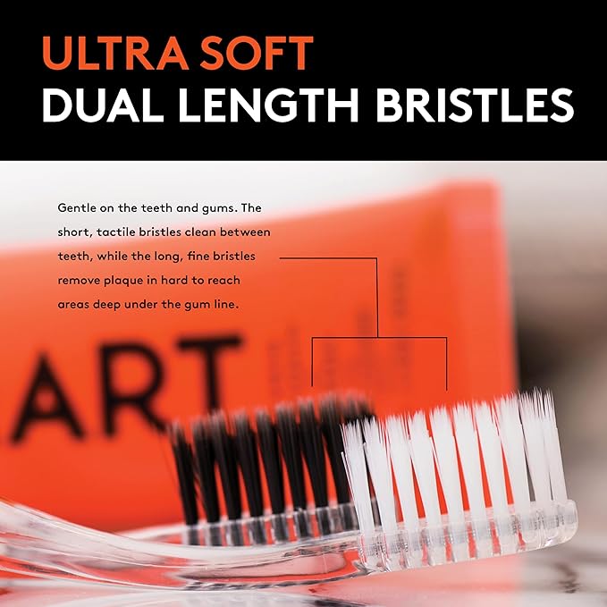 LINHART Extra Soft Toothbrush – Teeth Whitening Toothbrush with Multi Length Bristles, 2 Pack-Ruum Studio Home