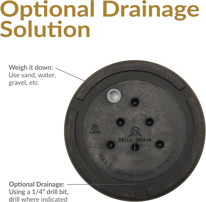 Sunnydaze 19.5-Inch Arabella Large Plant Pot - Polyresin Round Outdoor Planter with Drillable Drainage Holes - 4 Pack - Sable-Ruum Studio Home