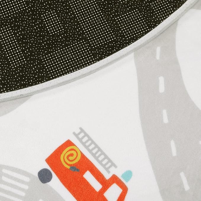 STARUIA Road Traffic Kids Rug Children Playing with Cars Playmat 4x6 Ft, Washable Play Carpet for Kids Playroom, Non-Slip Have Fun Safe Baby Nursery Rug for Toddler Boy's Bedroom Game Room Grey-Ruum Studio Home