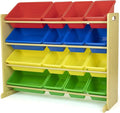 Humble Crew Supersized Toy Storage Organizer with 16 Removable Bins, Natural/Primary – Large Toy Storage for Toddlers Ideal for Kids' Rooms, Playrooms, and Nurseries - Modern Toy Bins for Kids-Ruum Studio Home