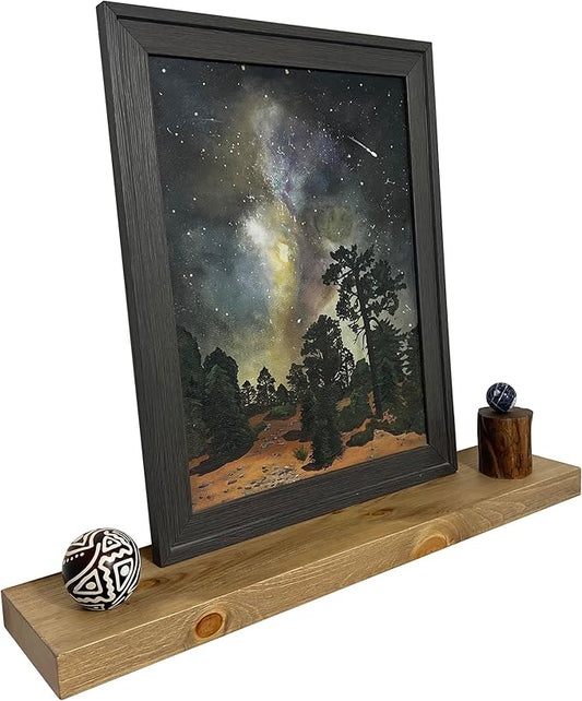 joelsantiques 30 Inch Wooden Floating Shelves for Wall - 30x8x2 in - Made of Natural Wood - Heavy Duty Rustic Wall Shelves for Bedroom - Perfect for Living Room, Kitchen - Natural-Ruum Studio Home