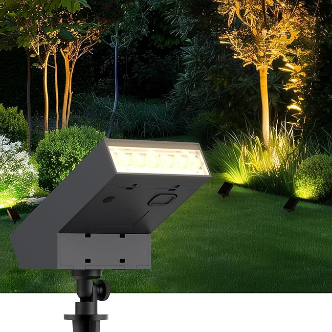 Solar Pathway Lights Outdoor, Dimmable Solar Spot Light IP65 Waterproof, 500LM 3000K Solars Outdoor Lighting for Walkway Landscape Lawn Yard-Ruum Studio Home